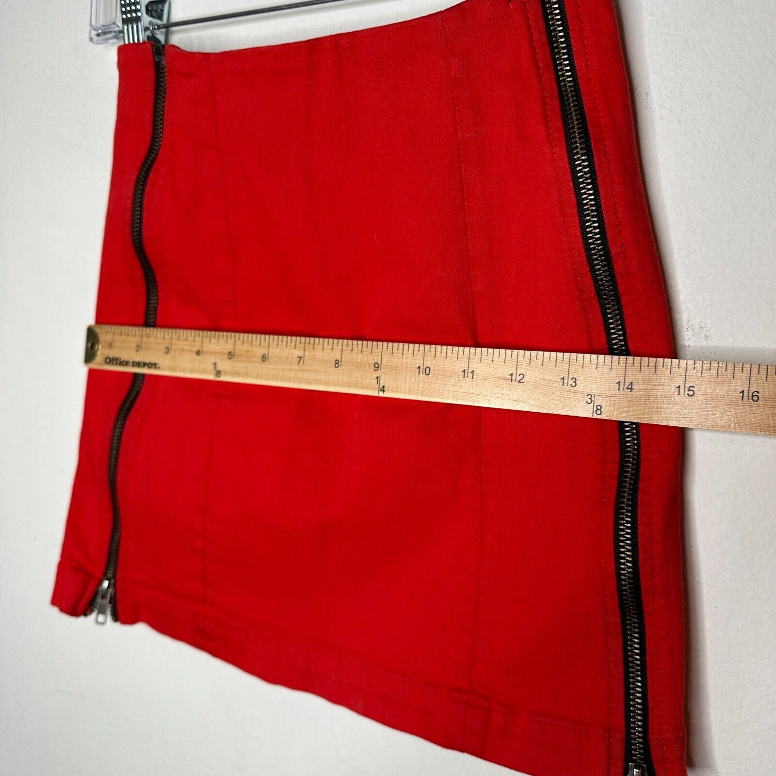 Other NWT Carmar Red Margery Pencil Skirt Black Stripe Zippers 24 Size 24" / US 00 / IT 34 - 10 Thumbnail
