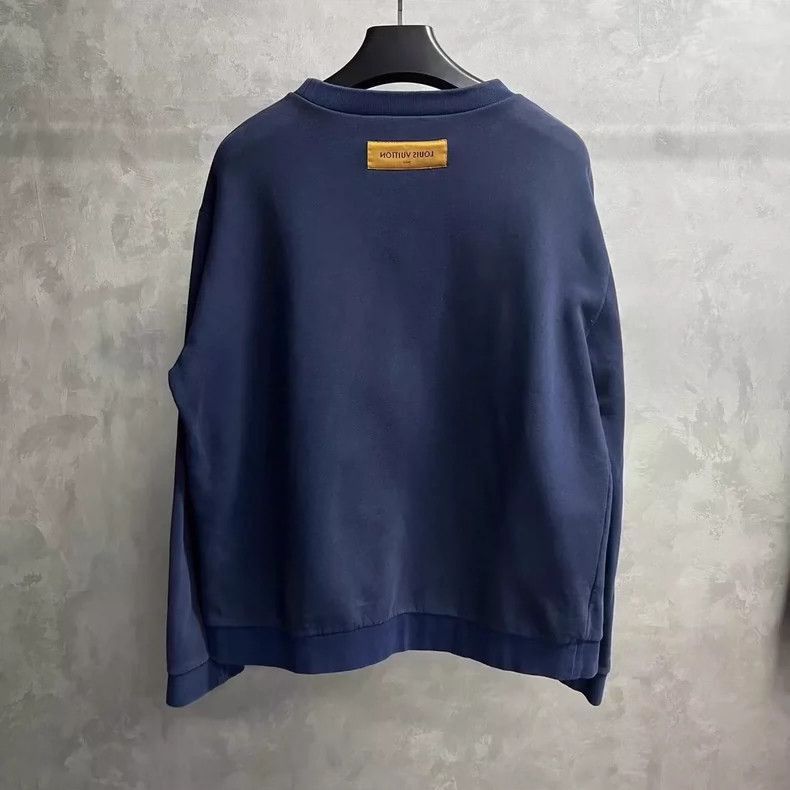Louis Vuitton Louis Vuitton Navy Logo Embroidered Sweatshirt -2505 Size US XXL / EU 58 / 5 - 2 Thumbnail