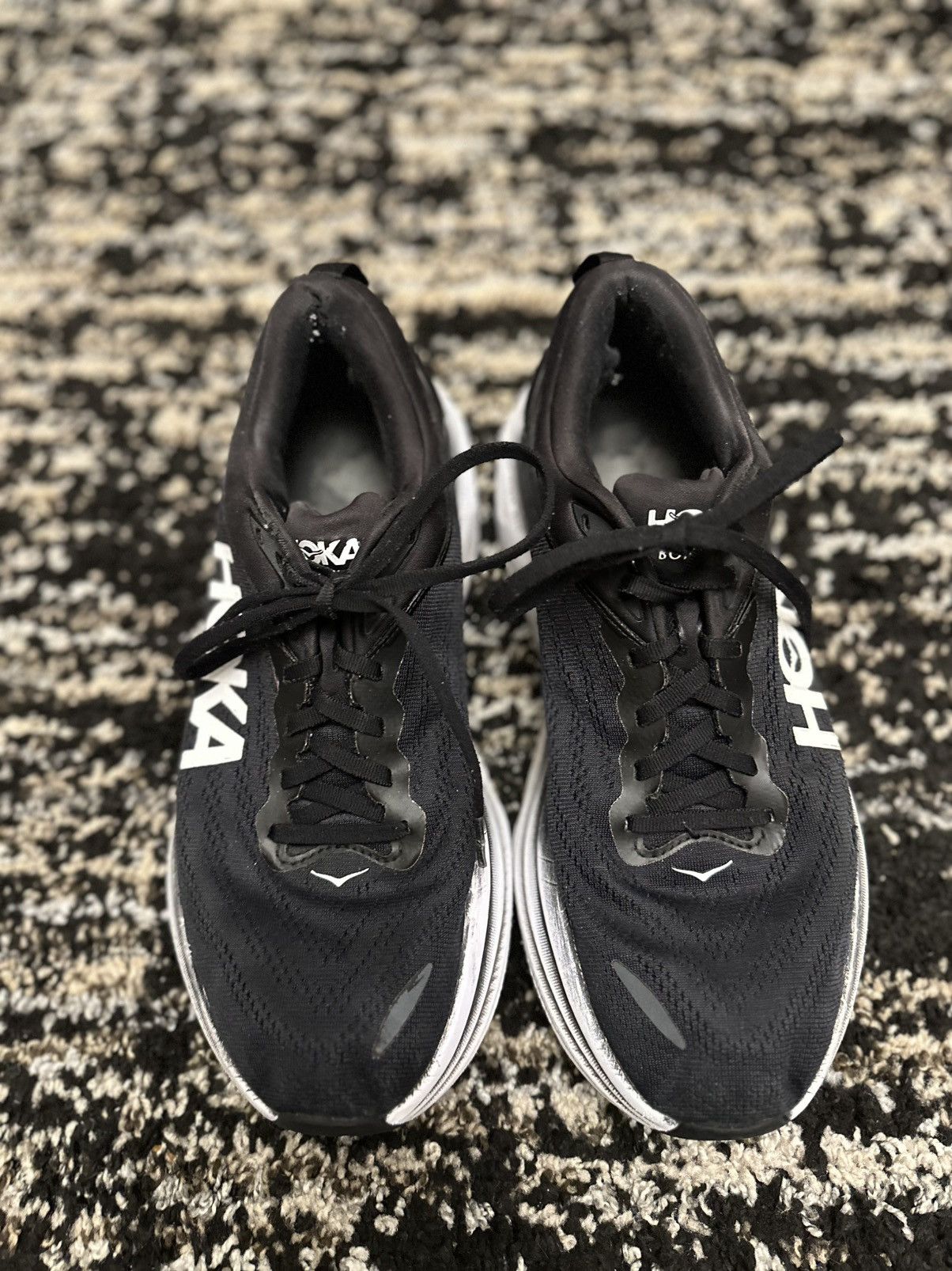Hoka Black Hoka One Bondi 8 Running Sneakers Size US 11 / EU 44 - 5 Thumbnail