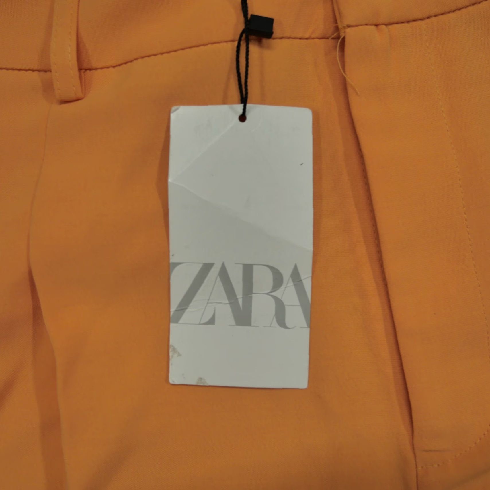 Zara Zara Pants Womens Large Orange Wide Leg Baggy Pleated 33x32 Slacks Size 24" / US 00 / IT 34 - 3 Thumbnail