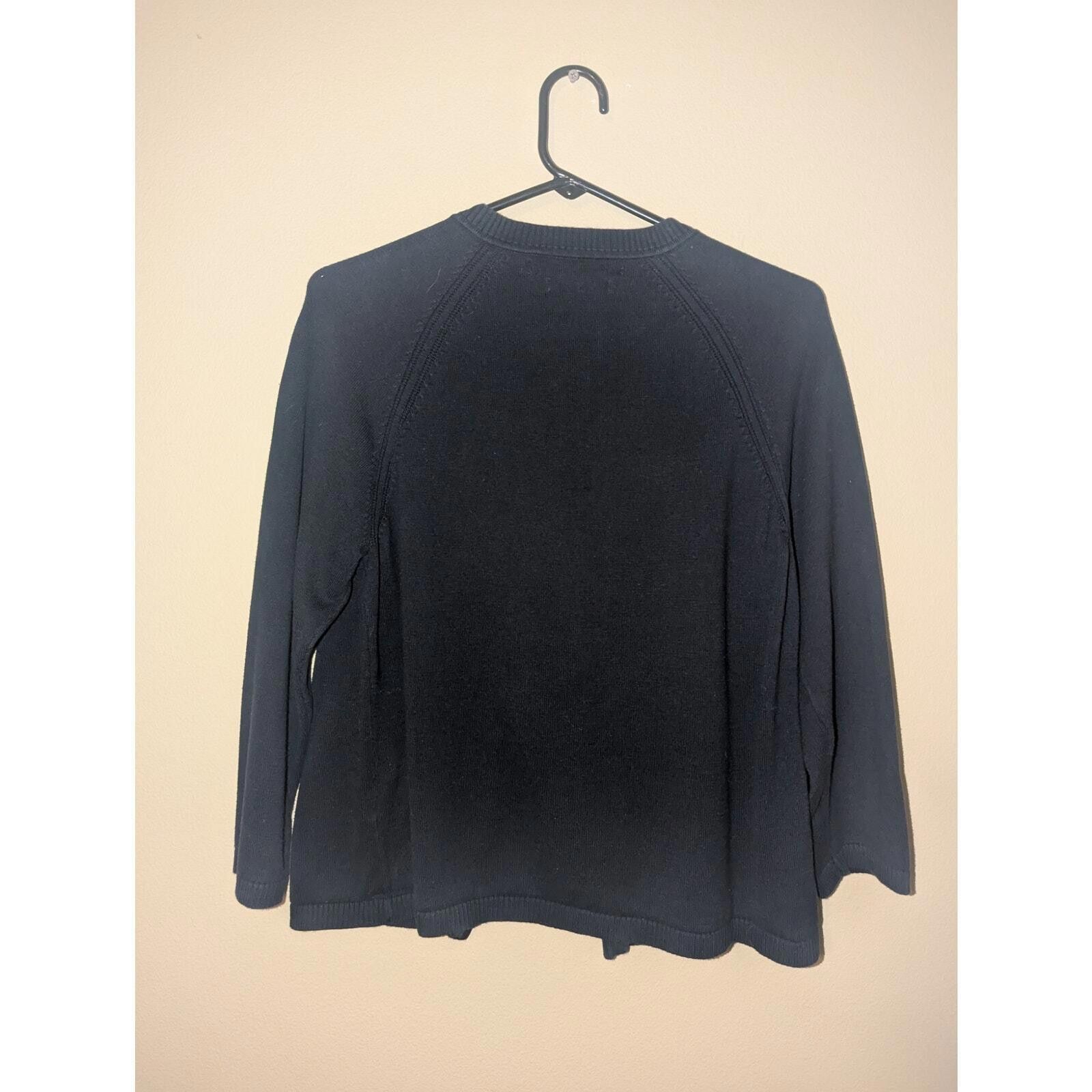 Tommy Hilfiger Vintage Y2K Women's Tommy Hilfiger Cardigan Navy Blue Large Size L / US 10 / IT 46 - 6 Thumbnail
