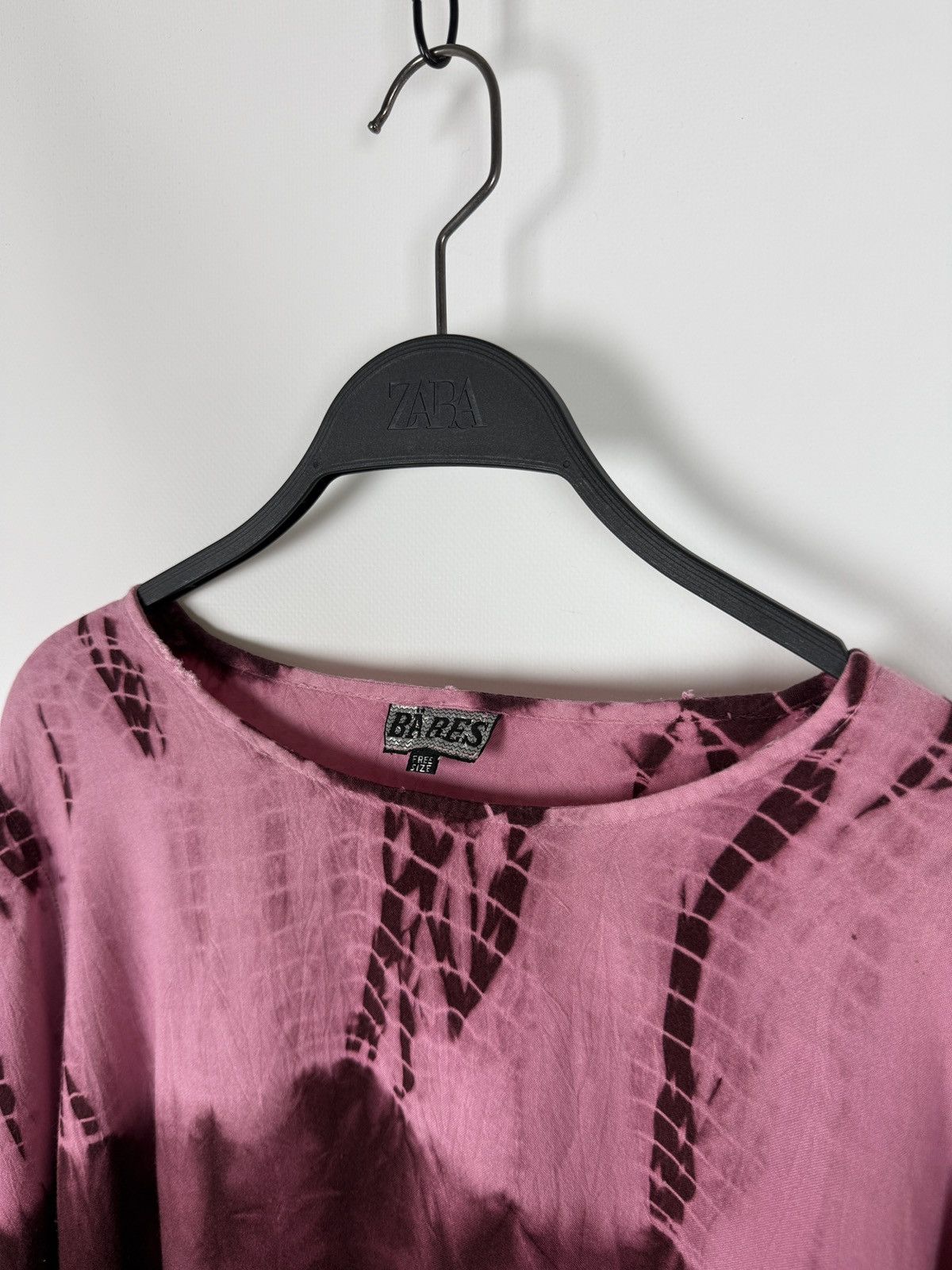Vintage Y2K Vintage Bäres Viscose Pink Tye Die Cropped Long Sleeve Size M / US 6-8 / IT 42-44 - 4 Thumbnail