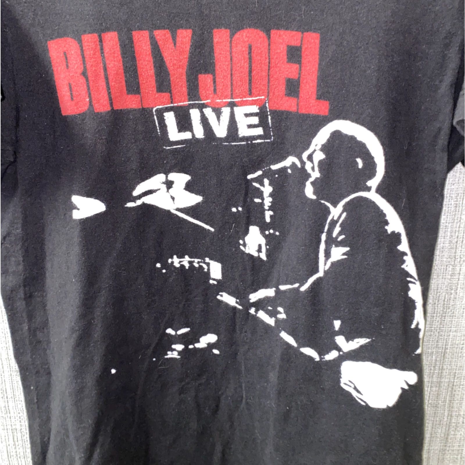 Tultex Tultex Mens Black Billy Joel Live Short Sleeve Cotton T-Shirt Size S Men Size US S / EU 44-46 / 1 - 2 Thumbnail