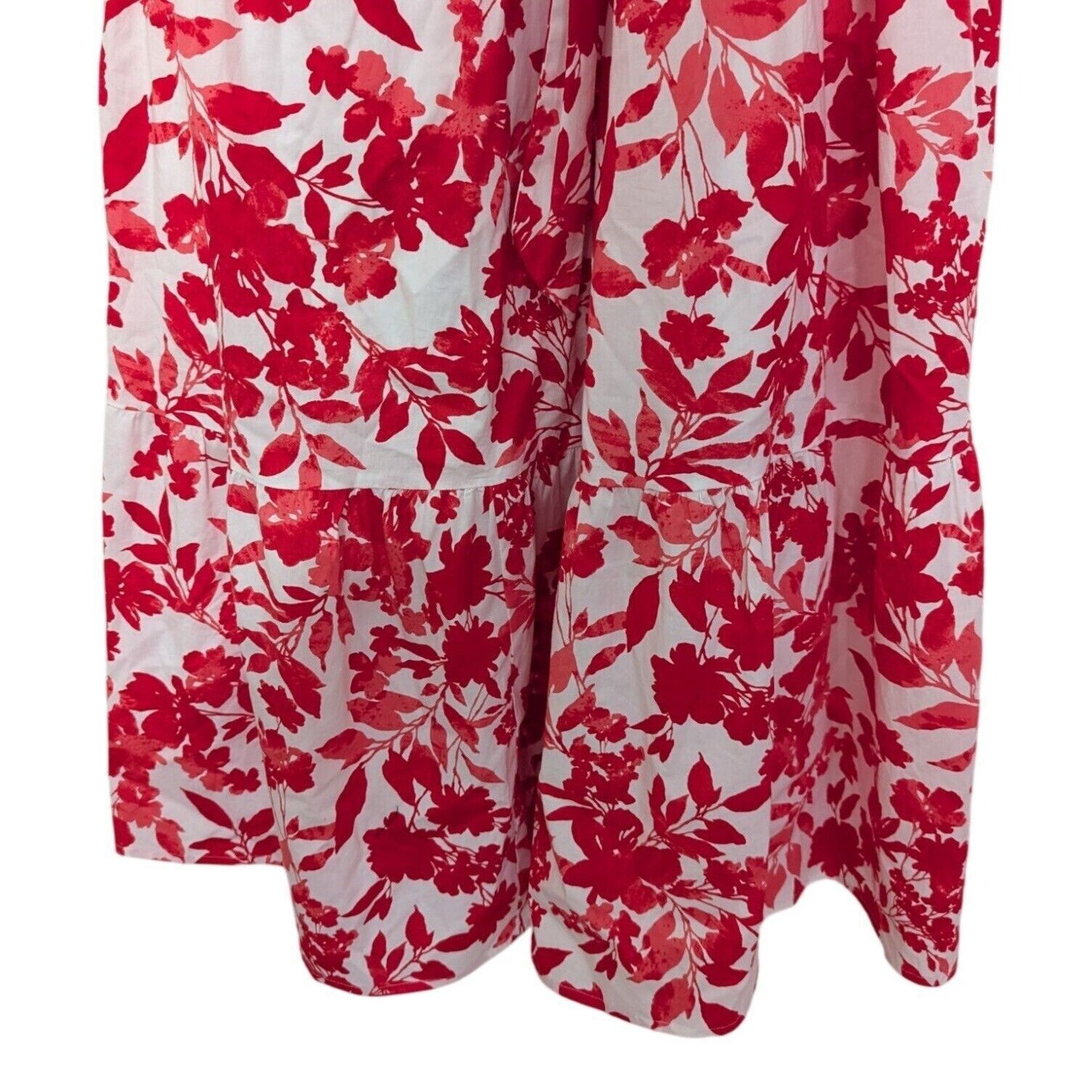 Designer Lane Bryant Floral Maxi Dress Womens Size 22/24 White Red Size 3XL / US 20-22 - 4 Thumbnail