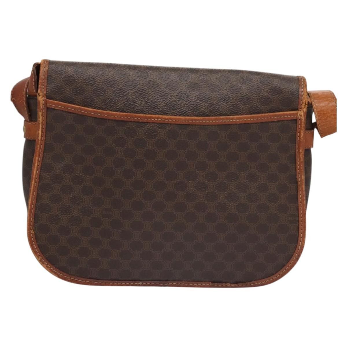 Celine CELINE Macadam Canvas Shoulder Bag Pvc Leather Brown Size ONE SIZE - 3 Thumbnail