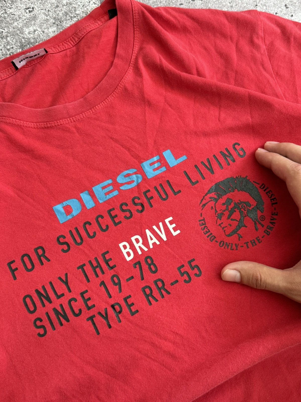 Diesel × Vintage Vintage Diesel Y2K big logo faded t-shirt Size US XL / EU 56 / 4 - 7 Thumbnail