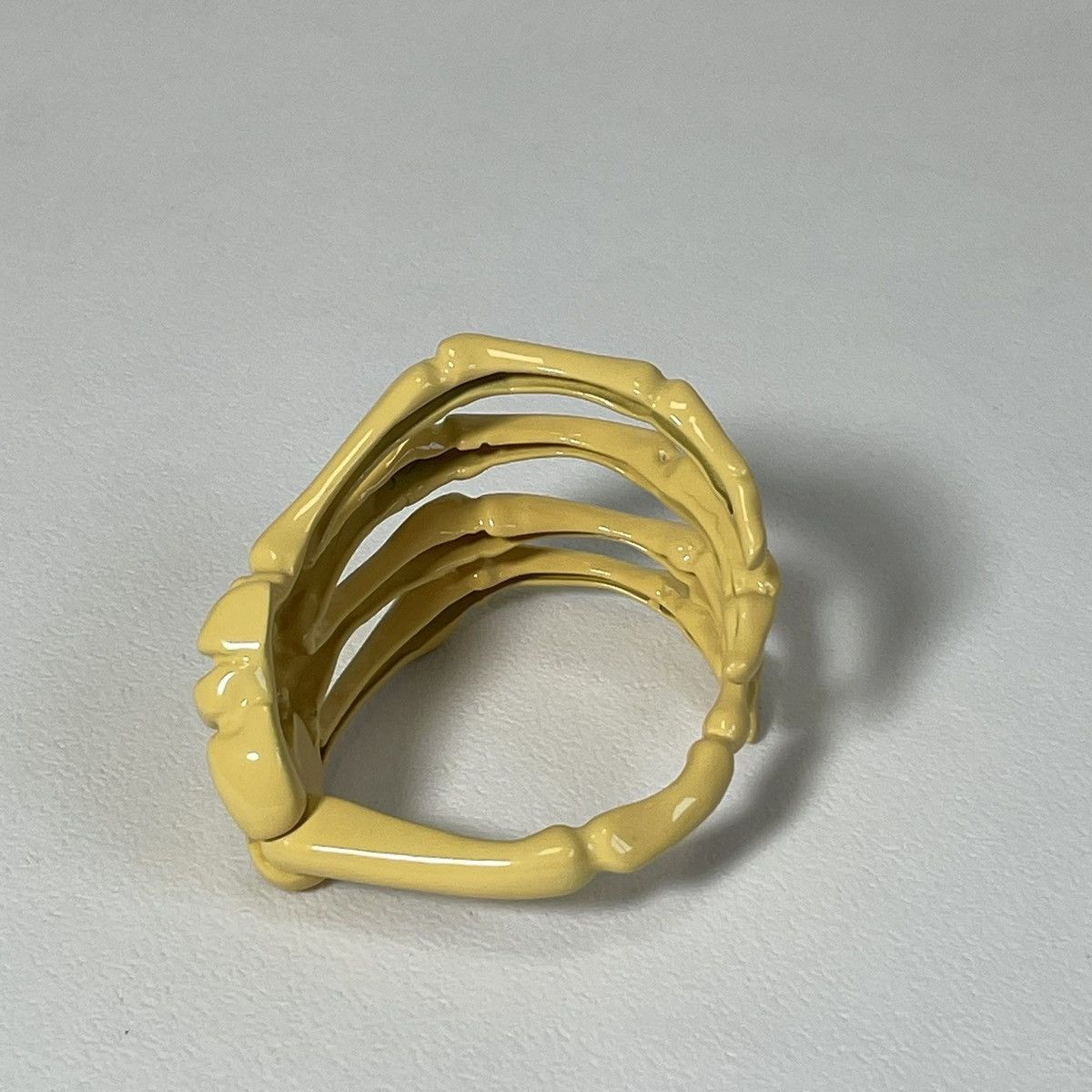 Raf Simons S/S 22 Yellow Skeleton Hand Cuff Bracelet Size ONE SIZE - 12 Thumbnail