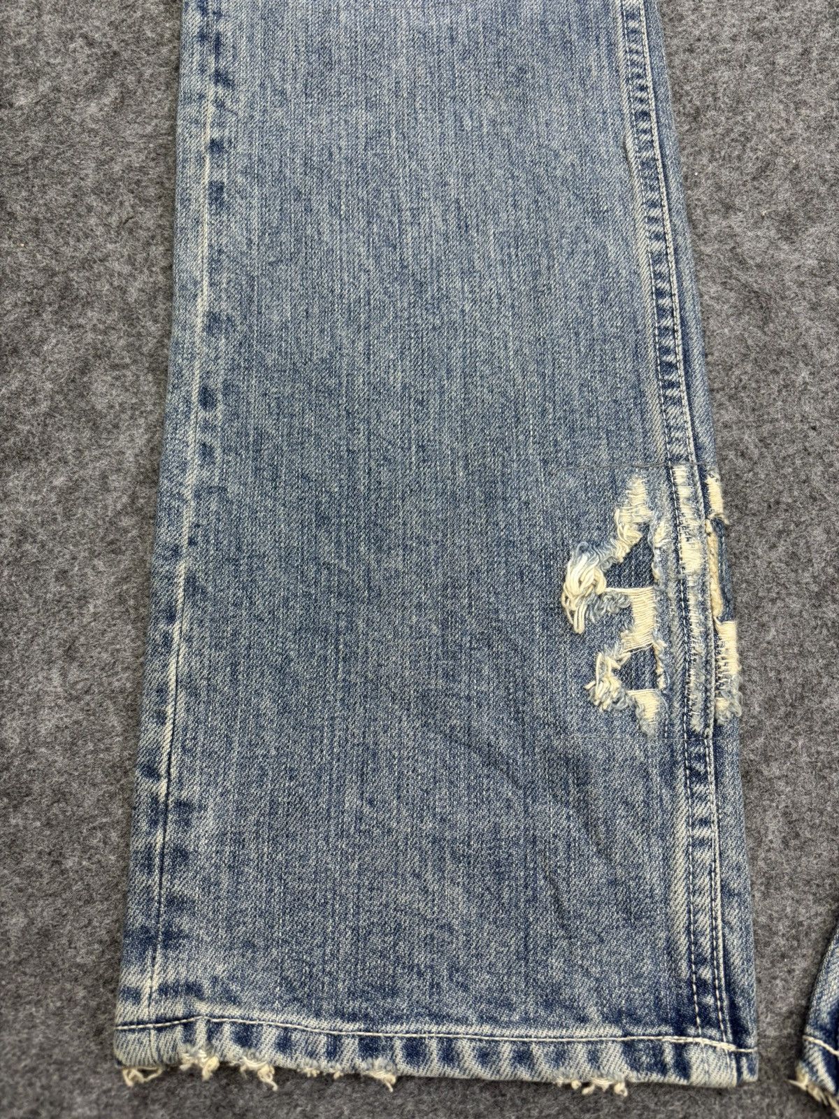 Japanese Brand 💥Denim Art💥Ego Tripping Heavy Distressed Denim F758 Size US 30 / EU 46 - 8 Thumbnail