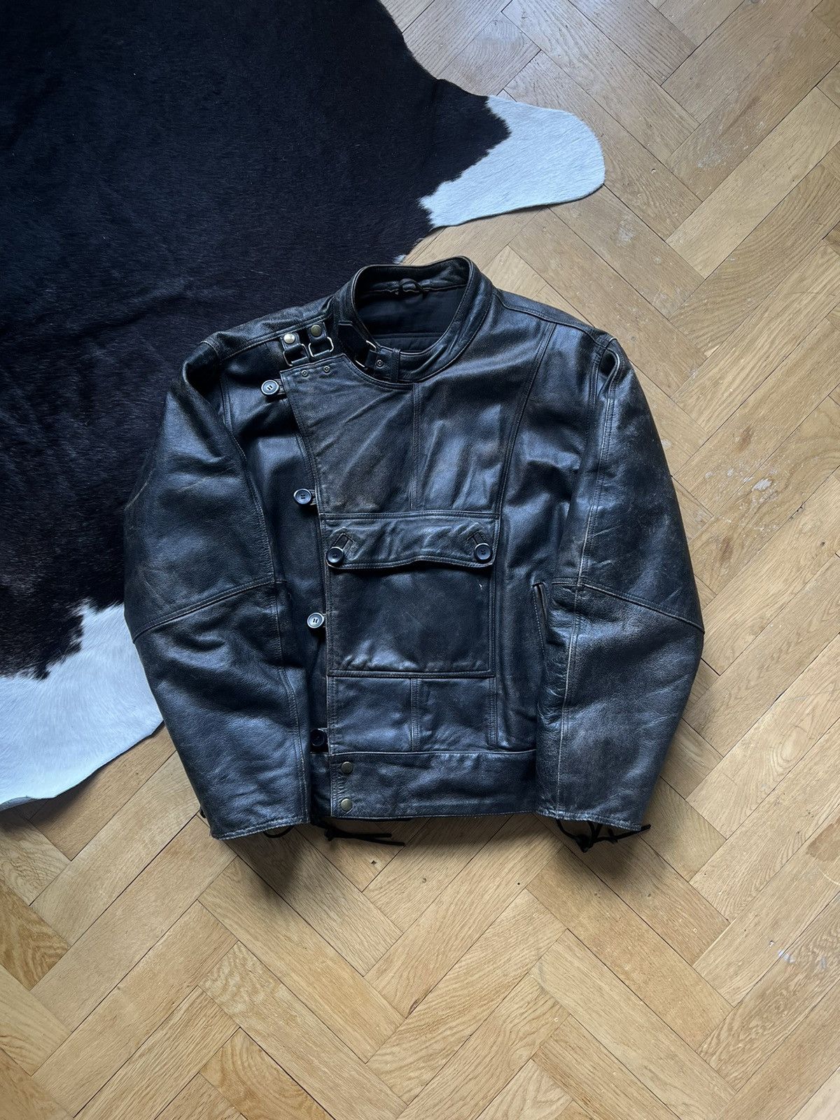 image of Genuine Leather x Leather Jacket Vintage Swedish Leather Jacket in Black, Men's (Size XL)