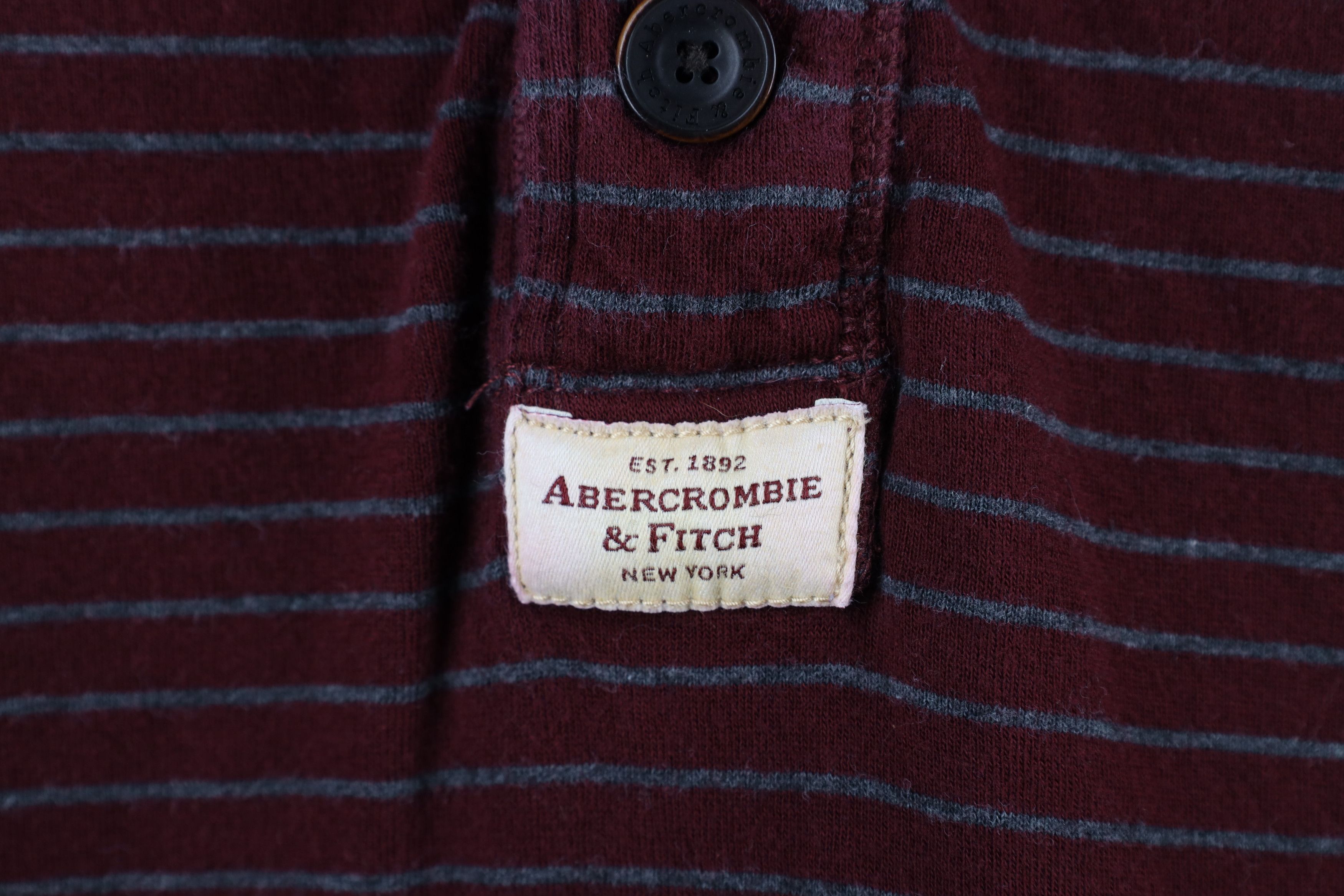 Abercrombie & Fitch Vintage 90s Y2K Abercrombie & Fitch Knit Henley T-Shirt Size US L / EU 52-54 / 3 - 4 Thumbnail