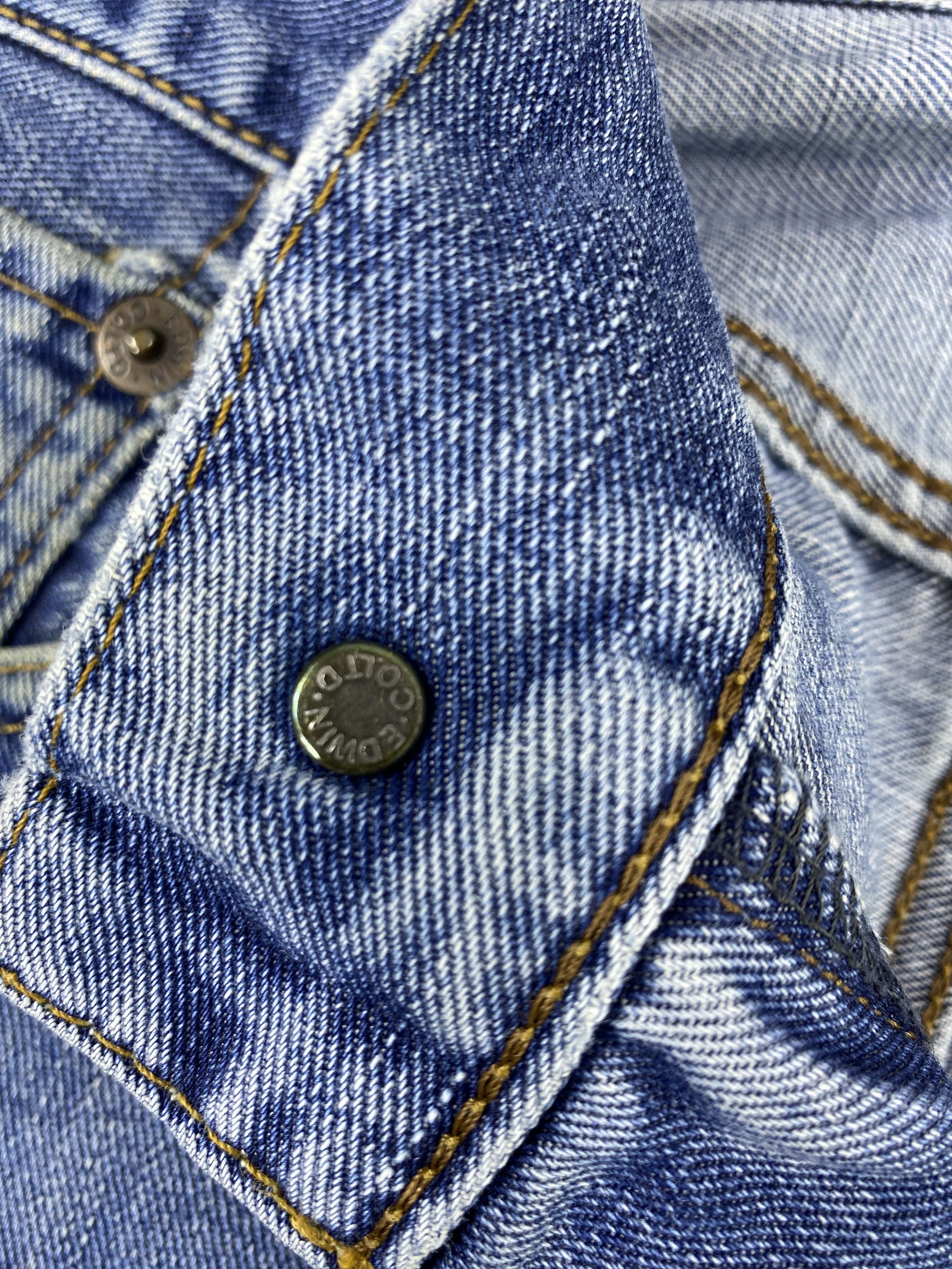 Edwin Edwin 503zz Distress Blue Wash Jeans - J970 Size US 34 / EU 50 - 6 Thumbnail