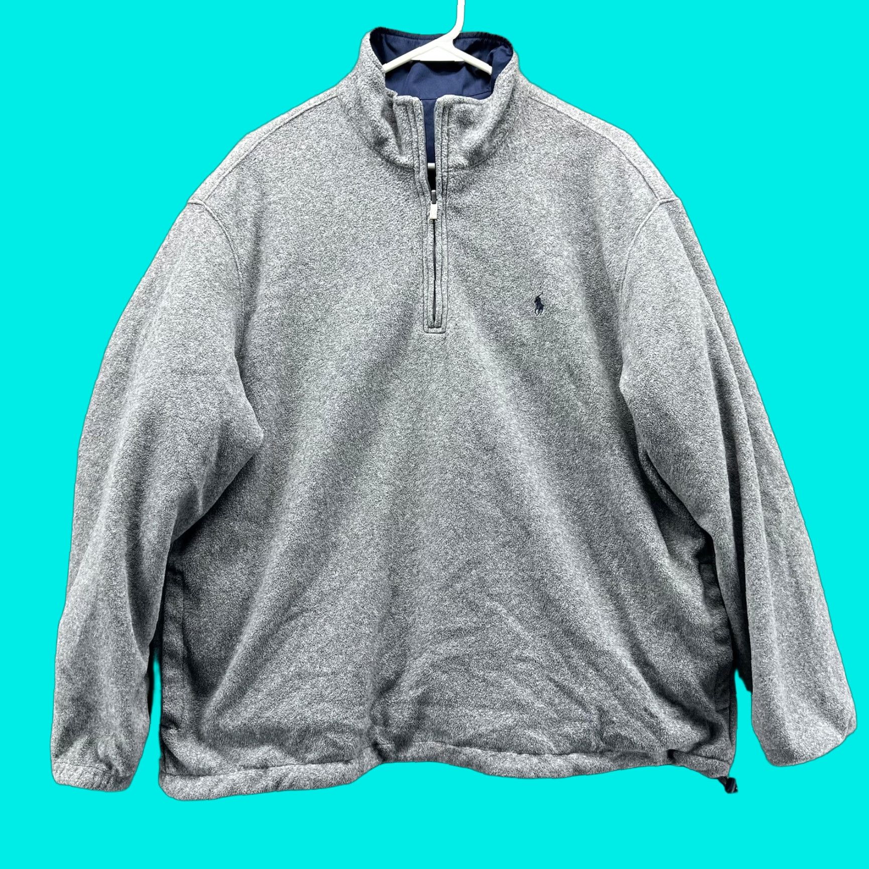 Polo Ralph Lauren Polo Golf Ralph Lauren Windbreaker Jacket Mens L Gray Reversible 1/4 Zip Polo Golf Surf Casual Sports Mens Size US L / EU 52-54 / 3 - 1 Thumbnail