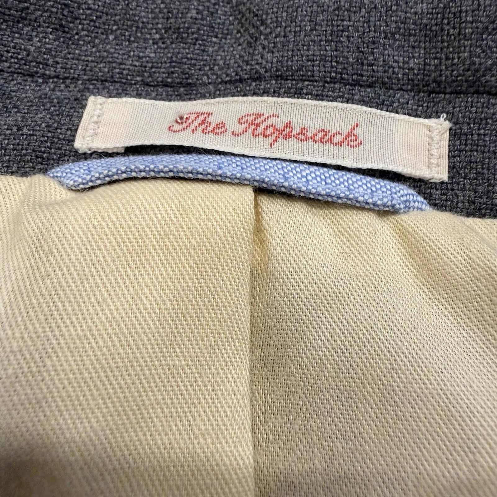 Rowing Blazers Gant Rugger Dark Gray Hopsack Sport Coat Wool Blazer Size 50R - 8 Thumbnail