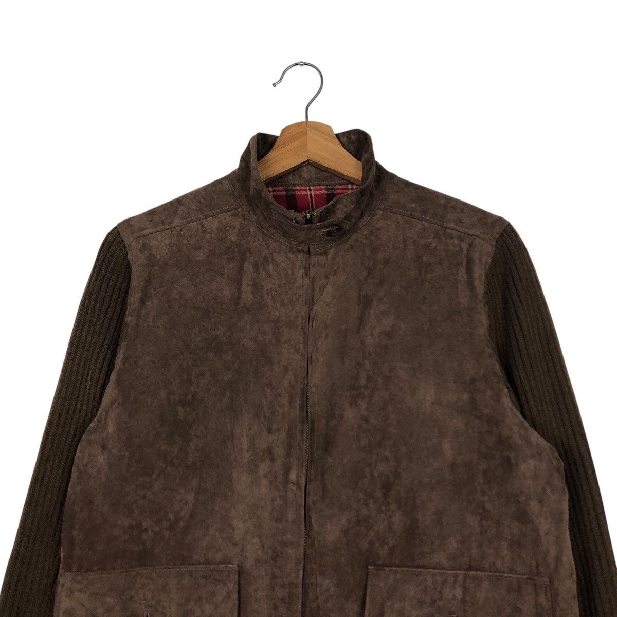 Japanese Brand 📌Vintage Cropped Biker Suede Leather Jacket Blanket Westwin Size US L / EU 52-54 / 3 - 3 Thumbnail