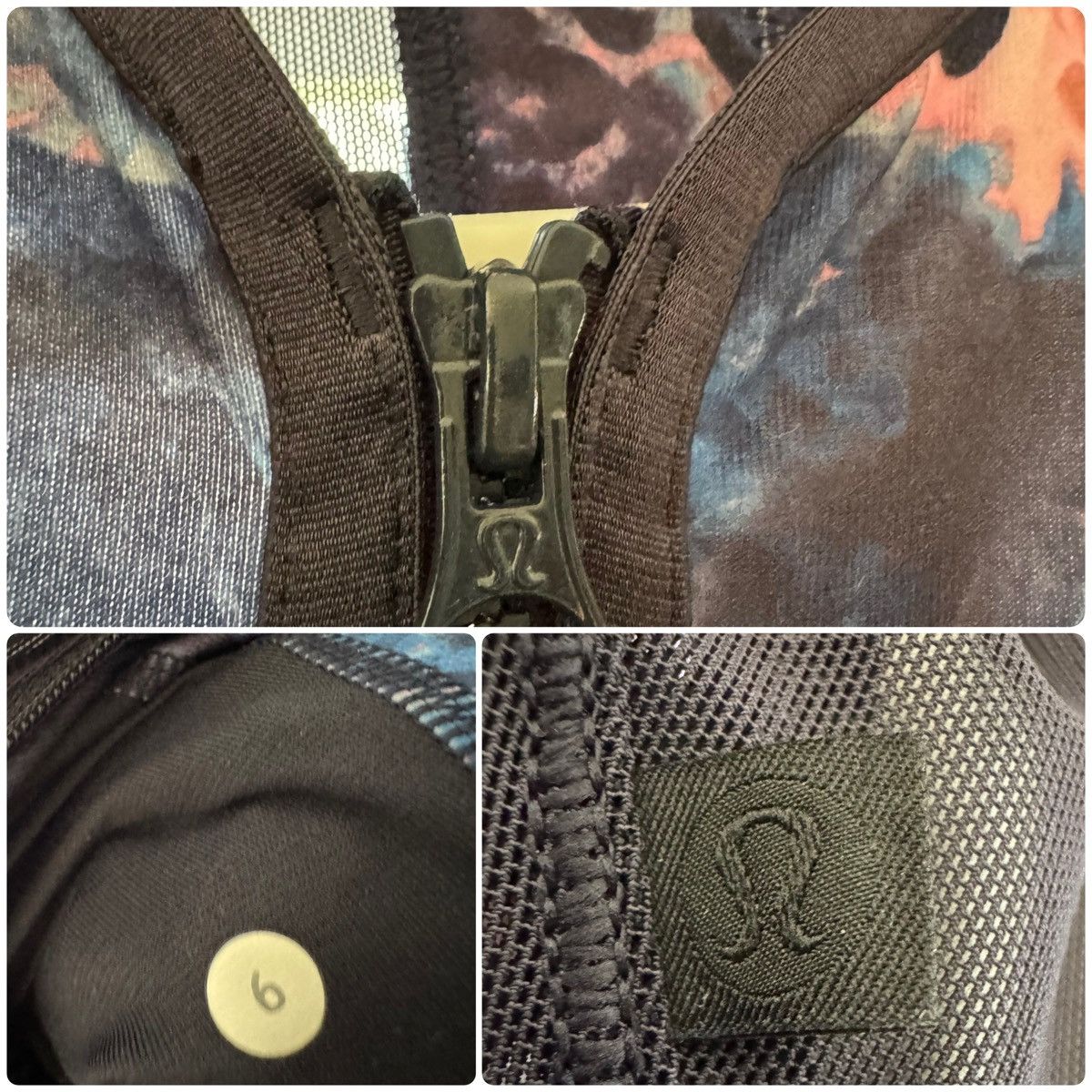 Lululemon Lululemon Blue Pink Floral Sheer Mesh back Jacket Sz.6 Size M / US 6-8 / IT 42-44 - 11 Thumbnail