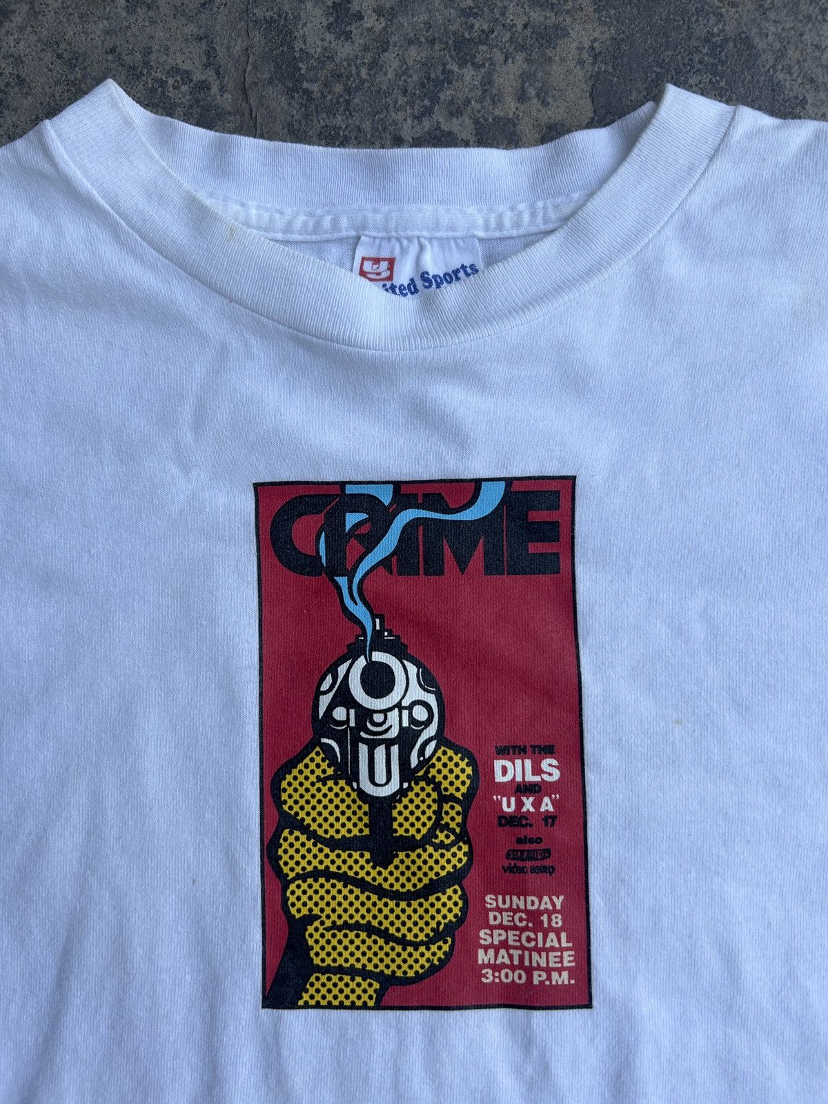 Vintage "CRIME" poster Sex Pistols,The DILS and"U X A"United Sports Size US XXS / EU 40 - 1 Thumbnail