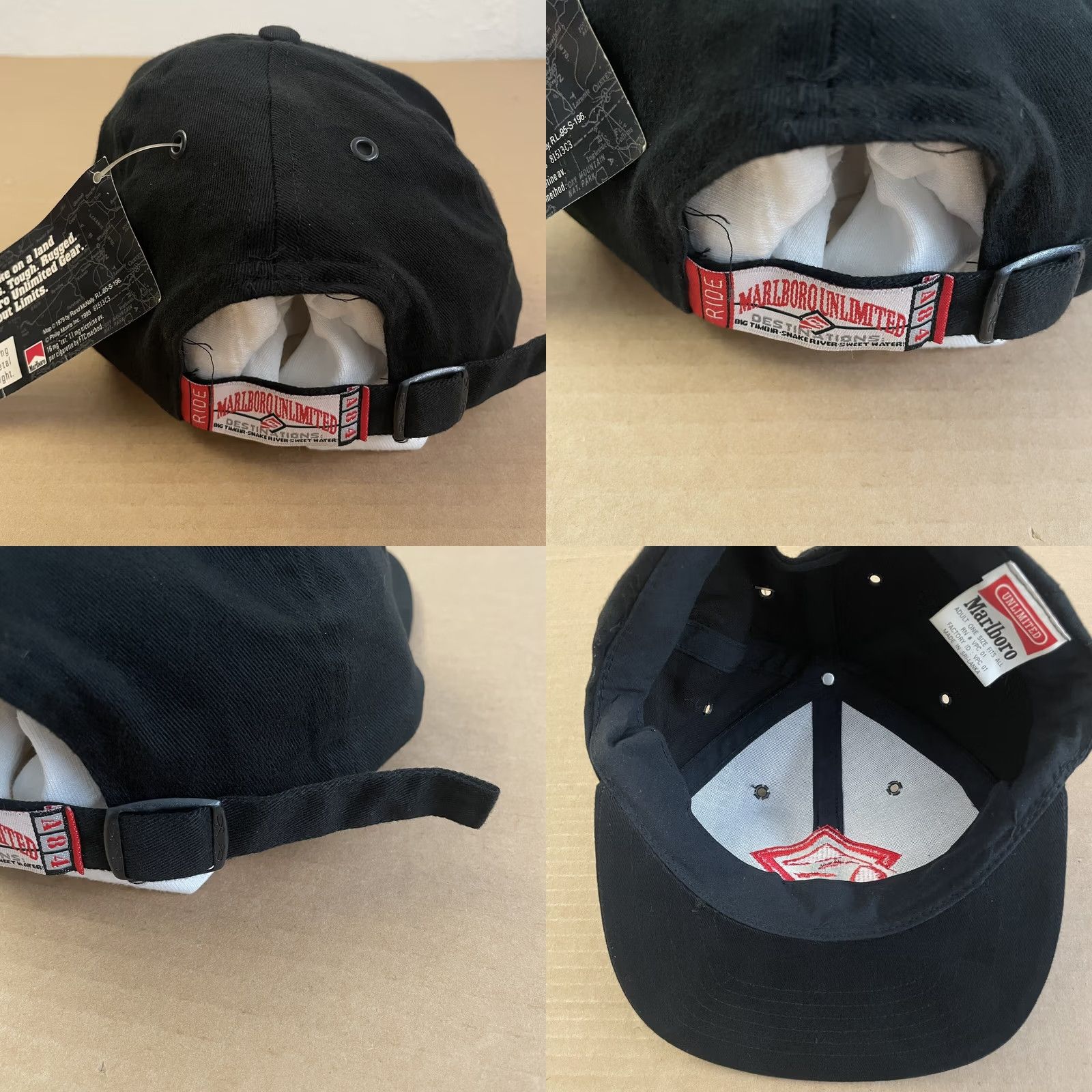 Marlboro VINTAGE Marlboro Hat Cap Adult Adjustable Black 90s Y2K Baseball Cap Mens Adjustable Size ONE SIZE - 8 Thumbnail