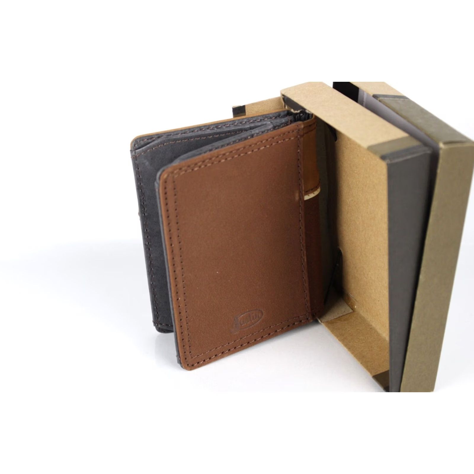 Vintage VINTAGE Justin Men's Front Pocket Wallet RFID US Flag Embroidered Brown Leather Size ONE SIZE - 3 Thumbnail