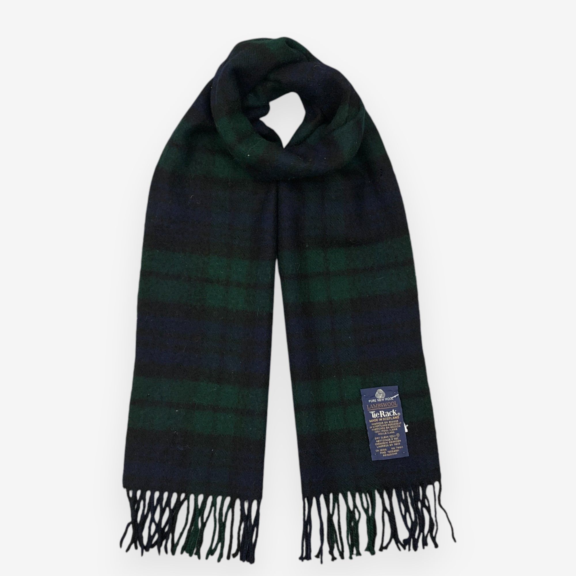 Japanese Brand Vintage Tie Rack Scarf Muffler Wool Plaid Scarves Size ONE SIZE - 1 Thumbnail