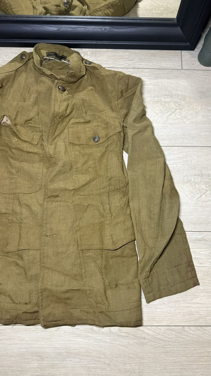 Other Antique World War 1 US Army M1917 Rough Cut Service Coat Size US M / EU 48-50 / 2 - 3 Thumbnail