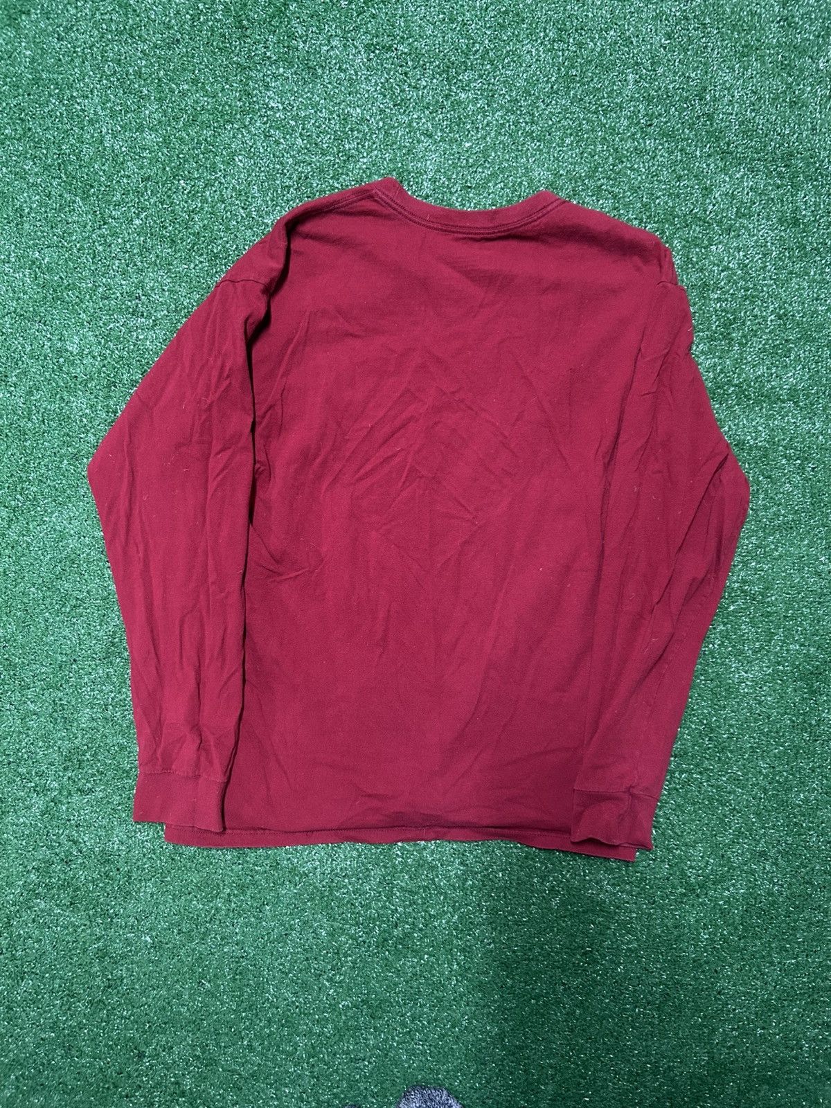 Nike × Vintage Vintage Maroon Nike Y2K long sleeve shirt Size US L / EU 52-54 / 3 - 2 Thumbnail