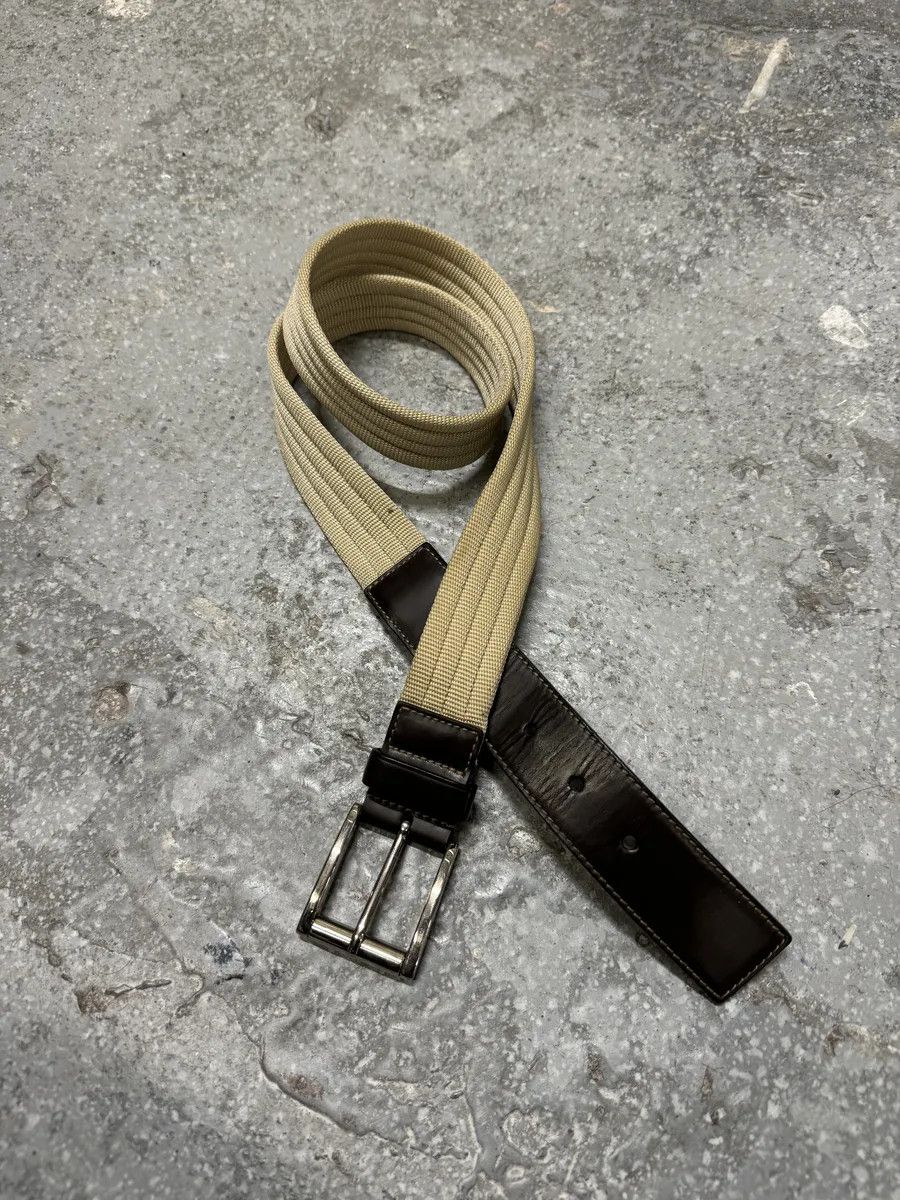 Prada × Vintage AW1999 Prada Beige Minimalist Leather Belt Size ONE SIZE - 6 Thumbnail