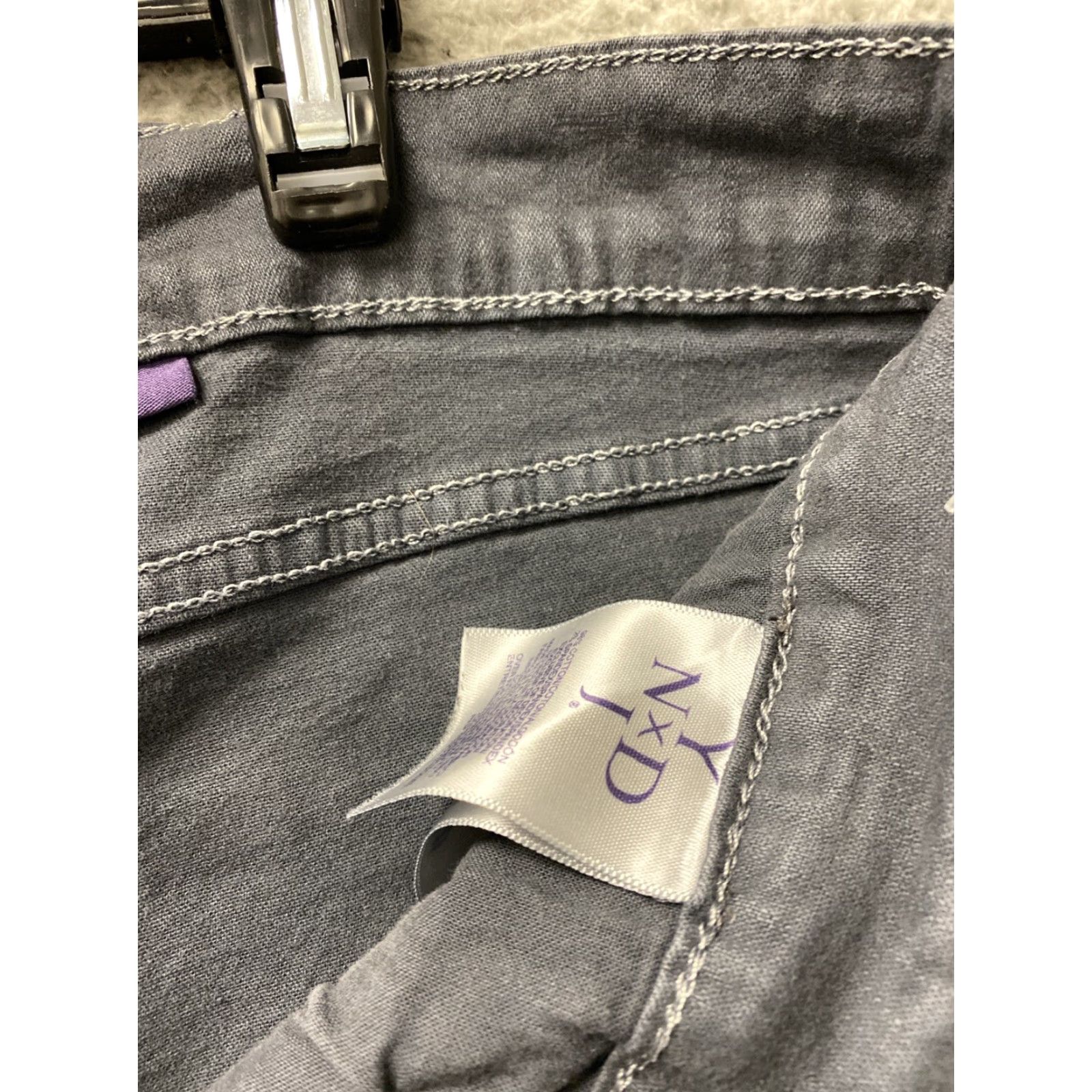 NYDJ VINTAGE NYDJ Marilyn Straight Denim Jeans 20W Women Gray Stretch Mid-Rise 5-Pocket Size 42" / US 20 - 6 Thumbnail