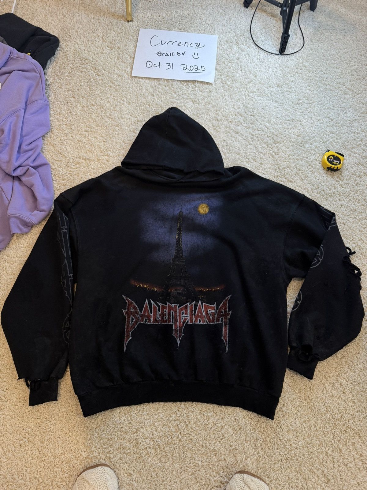Balenciaga Balenciaga Paris Moon Hoodie Size US S / EU 44-46 / 1 - 4 Thumbnail