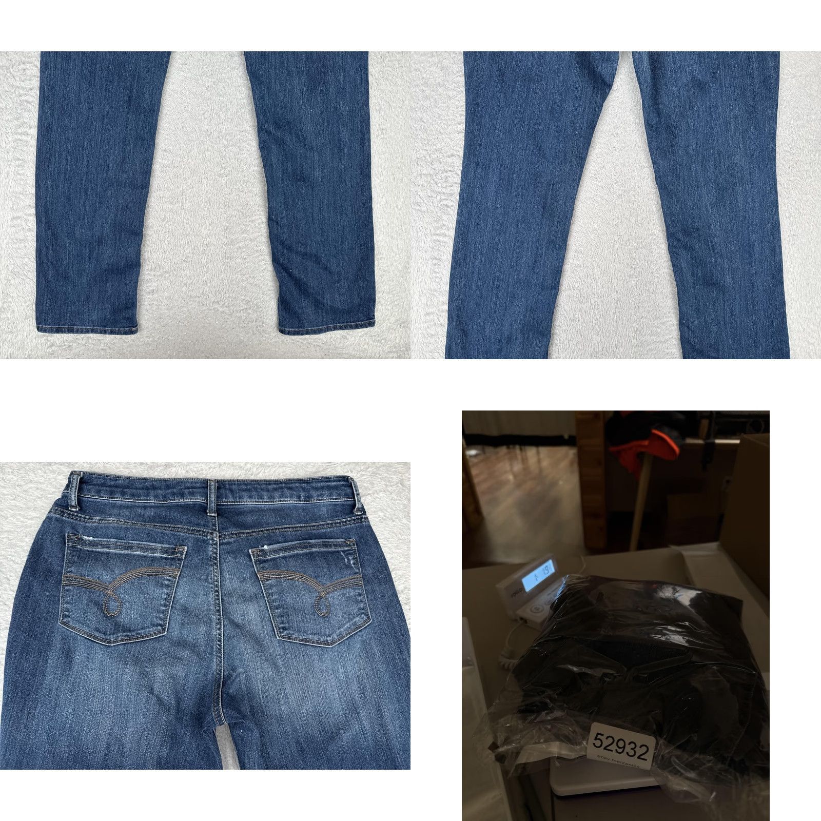 Lee Riders By Lee Jeans Women Mid Rise Straight Leg Stretch Denim Blue 32x33 Size 24" / US 00 / IT 34 - 10 Thumbnail