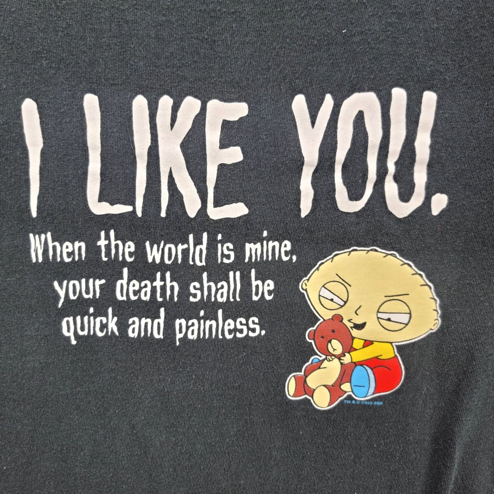 Delta Vintage Family Guy Shirt Mens Medium Black Stewie Griffin Crew Neck Short Sleeve Size US M / EU 48-50 / 2 - 2 Thumbnail