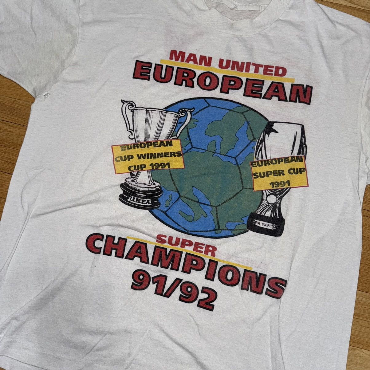 Vintage Manchester United European Championship Winners Shirt 1992 Size US L / EU 52-54 / 3 - 3 Thumbnail