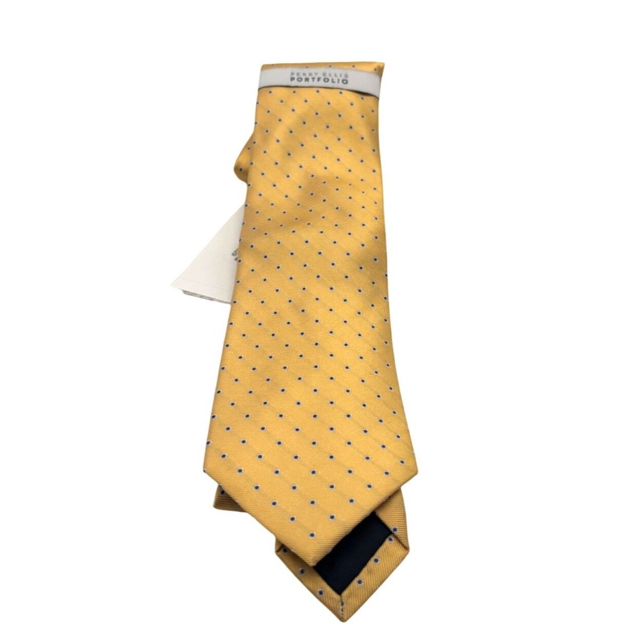 Perry Ellis Perry Ellis Portfolio Small Dot Men's Silk Tie,Yellow, OS Size ONE SIZE - 1 Thumbnail