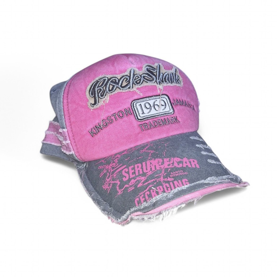 Other Pink Baseball Cap Men Women Streetwear Ripped Denim Hat Size ONE SIZE - 1 Thumbnail