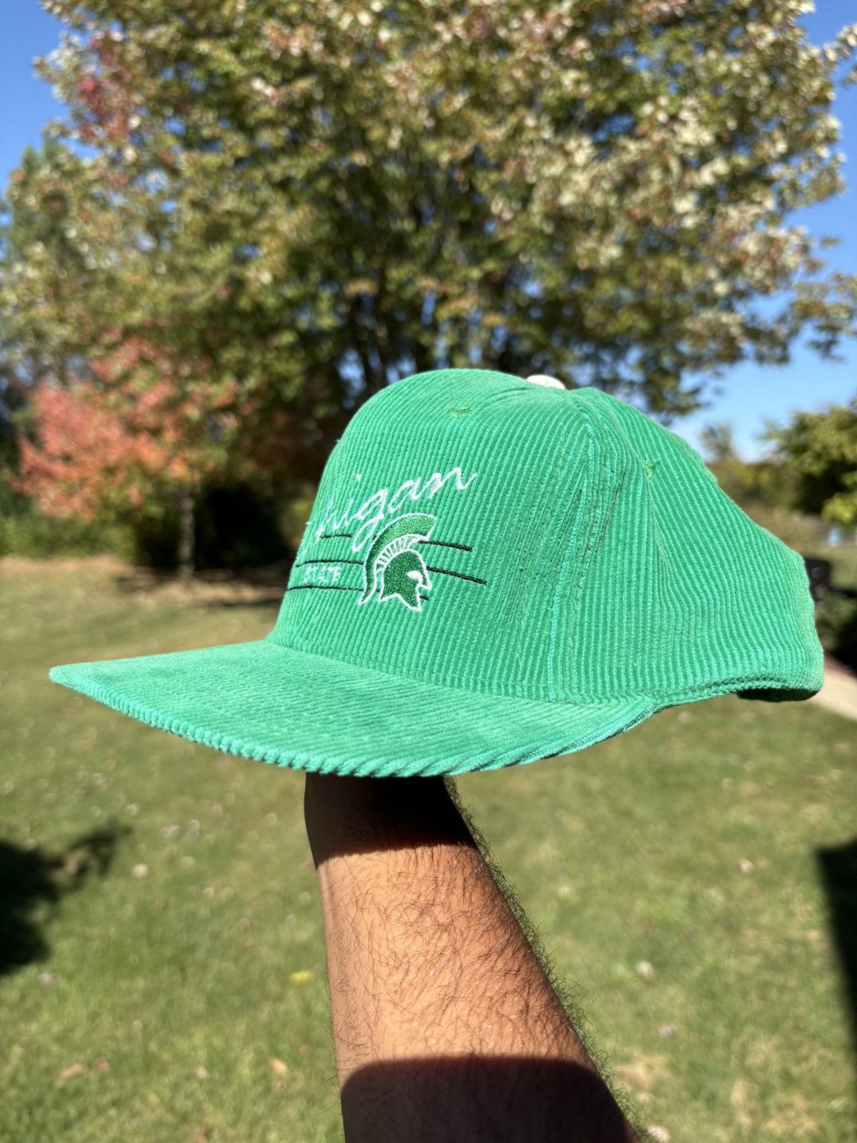 Other Michigan State Spartans MSU Rage Vintage 70s Corduroy Hat Size ONE SIZE - 6 Thumbnail