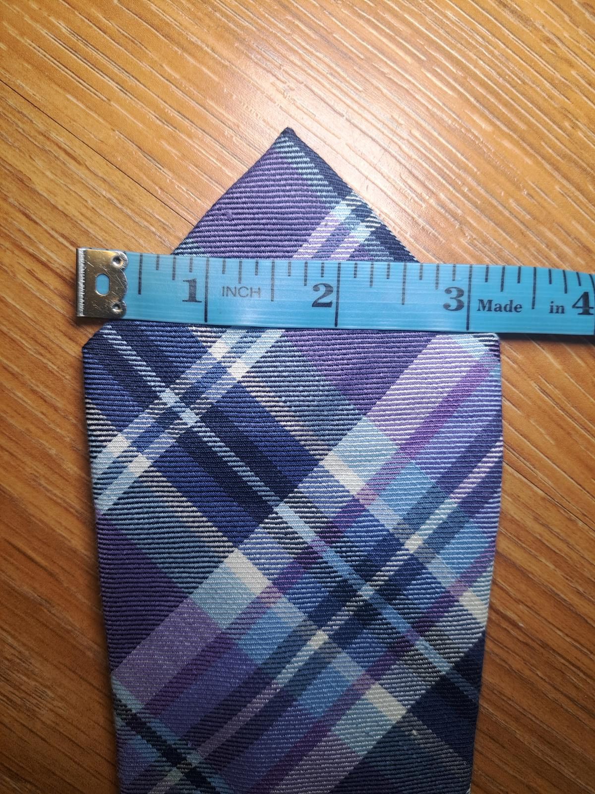 Polo Ralph Lauren Ralph Lauren Linen Silk Tie Purple Multicolor Plaid Handmade Size ONE SIZE - 8 Thumbnail
