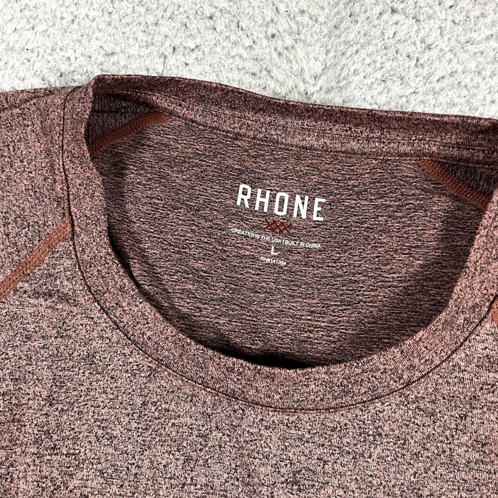Rhone Rhone Shirt Mens L Red Long Sleeve Athletic Gym Performance Workout Reign Size US L / EU 52-54 / 3 - 3 Thumbnail