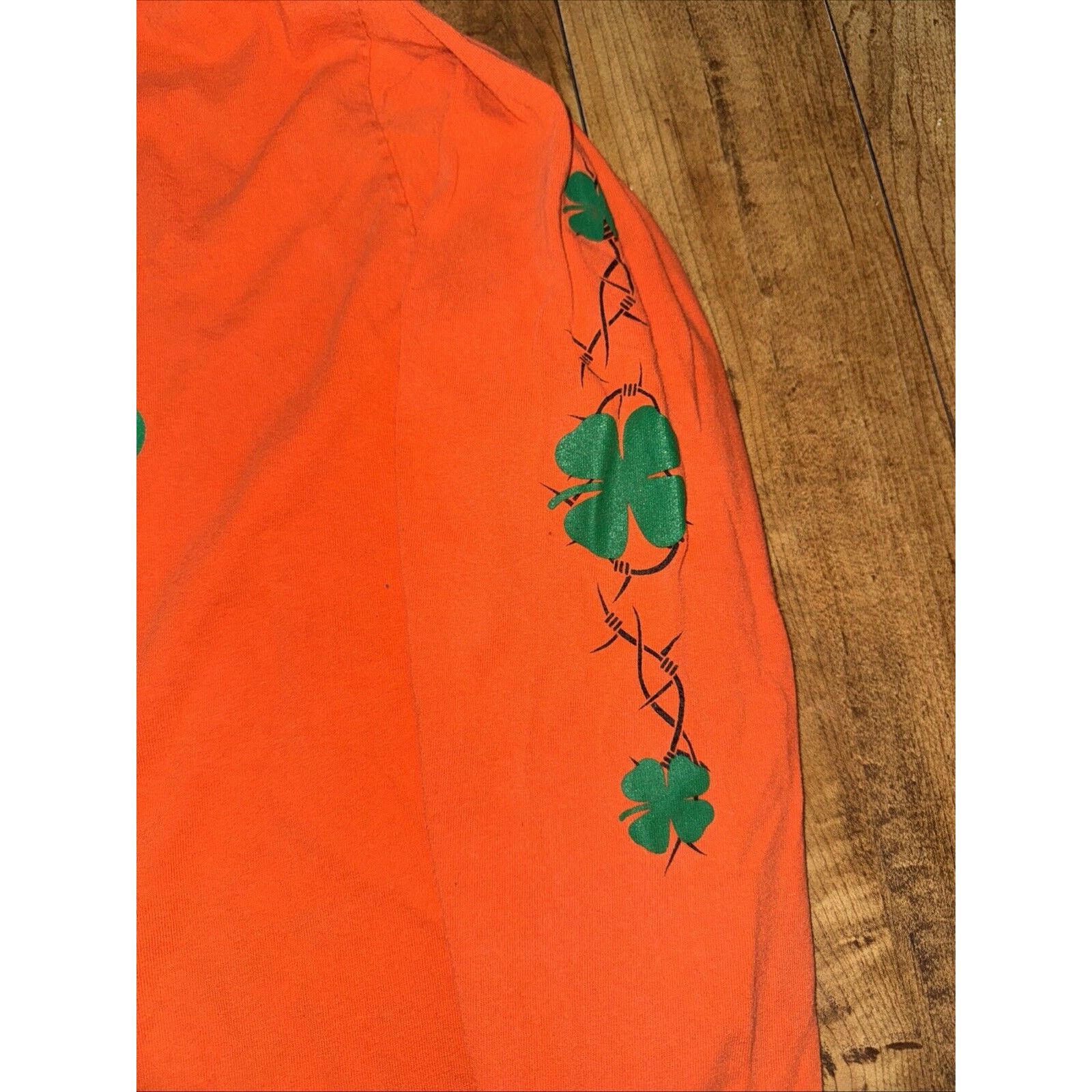 Vintage Y2K Style Long Sleeve T-Shirt Orange XL Barbwire Grunge Size US XL / EU 56 / 4 - 4 Thumbnail