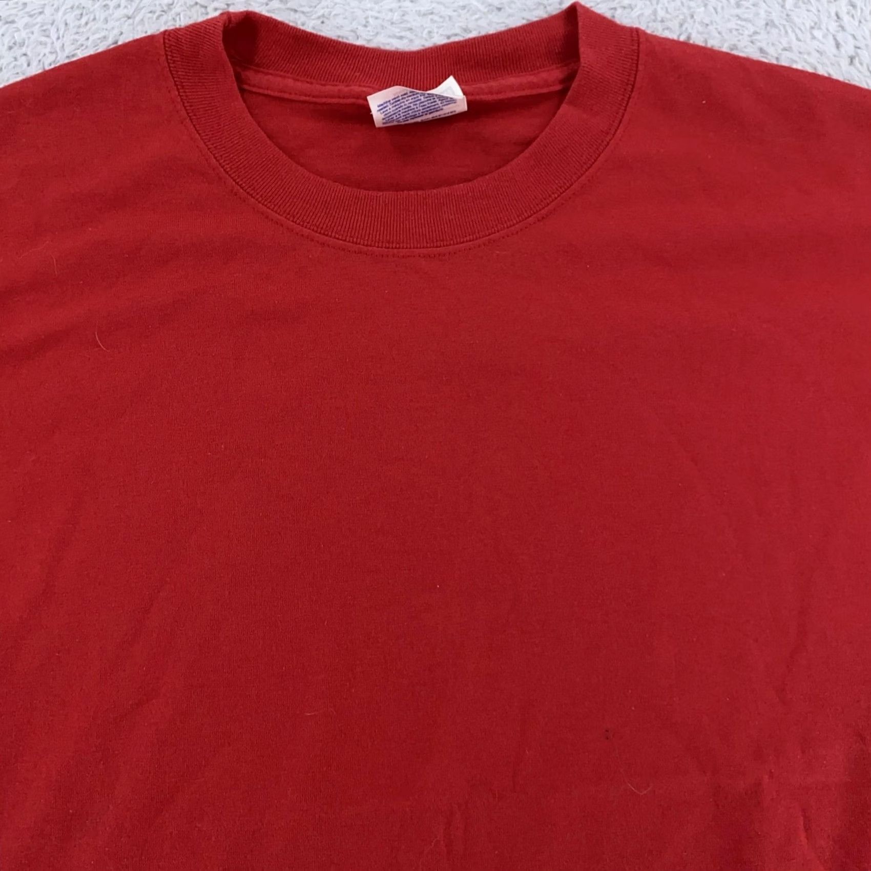 Hanes Hanes Shirt Mens Large Red Heavyweight 50/50 Crewneck Vintage Blank Tee Size US L / EU 52-54 / 3 - 2 Thumbnail