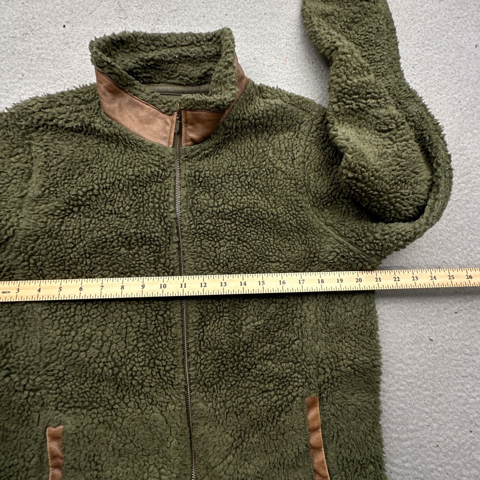 Orvis Orvis Deep Pile Fleece Sherpa Leather Trim Jacket Womens L Size L / US 10 / IT 46 - 3 Thumbnail