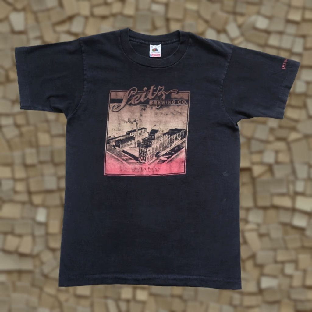 Fruit Of The Loom VINTAGE Fruit of the Loom Beer Seitz Brewing Co Easton Black Graphic T Shirt M Men Crew Neck Short Sleeve Size US M / EU 48-50 / 2 - 1 Thumbnail
