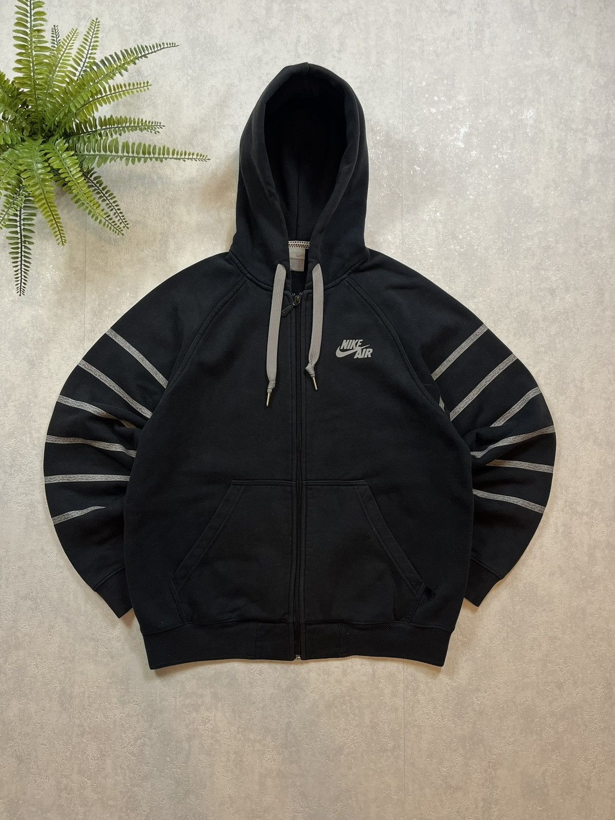 Nike × Vintage 90s Nike Air Vintage Y2K Oversized Zip Retro Hoodie Size US M / EU 48-50 / 2 - 1 Thumbnail