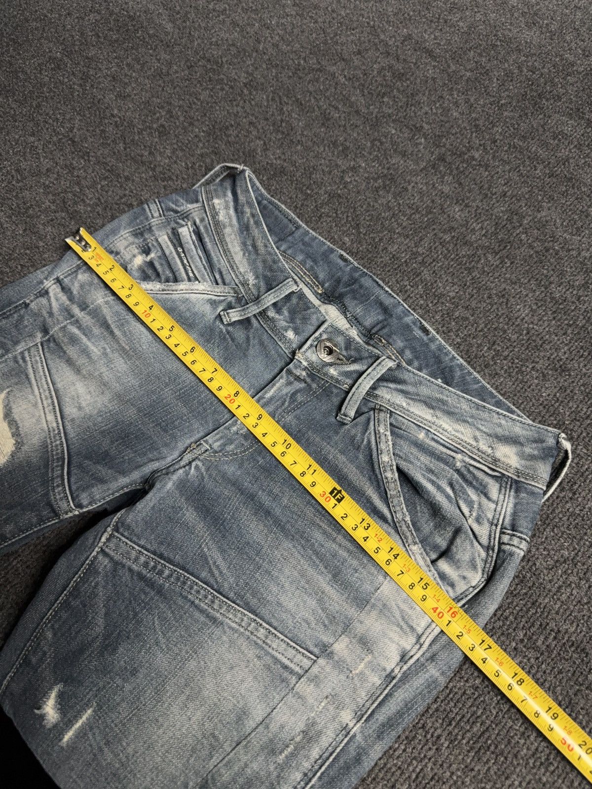 G-Star G-Star RAW Avant Garde Rock Punk 3D Distressed Biker Jeans Size 27" / US 4 / IT 40 - 25 Thumbnail