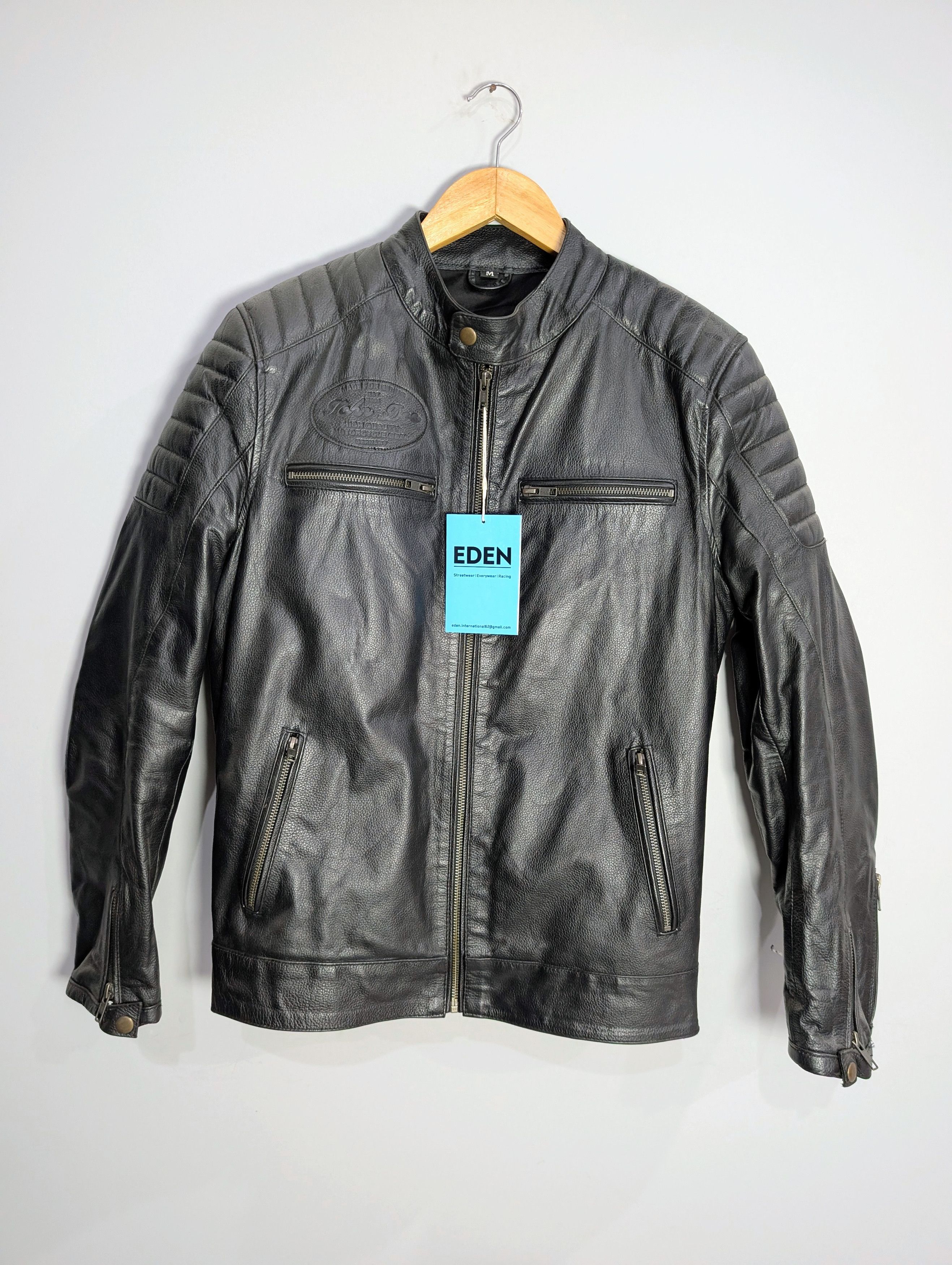 Vintage Men Motorcycle Leather Jacket Vintage Biker Style Streetwear Size US S / EU 44-46 / 1 - 1 Thumbnail