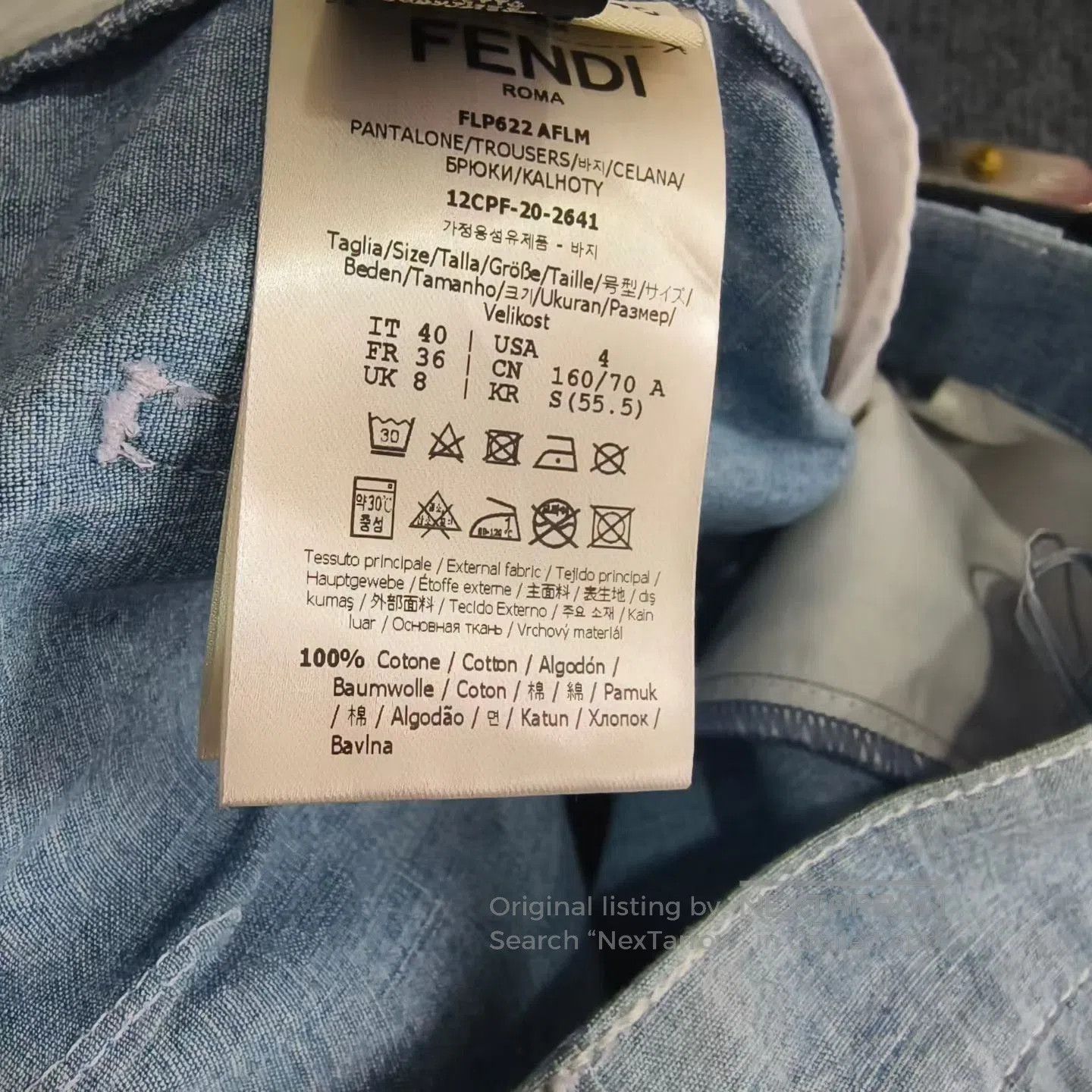 Fendi FENDI Double F Thin Wide. Size 39" - 5 Thumbnail