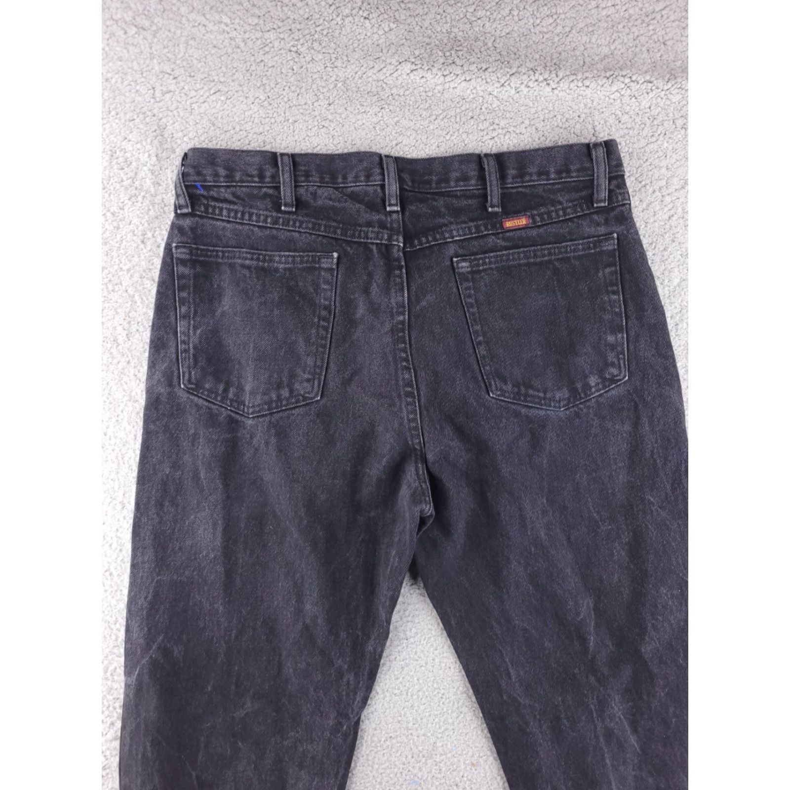 Wrangler Wrangler Jeans Mens 36x32 Black Straight Distressed Western Denim Pants Jeans Mens 36 Black Straight Distressed Western Size US 36 / EU 52 - 6 Thumbnail