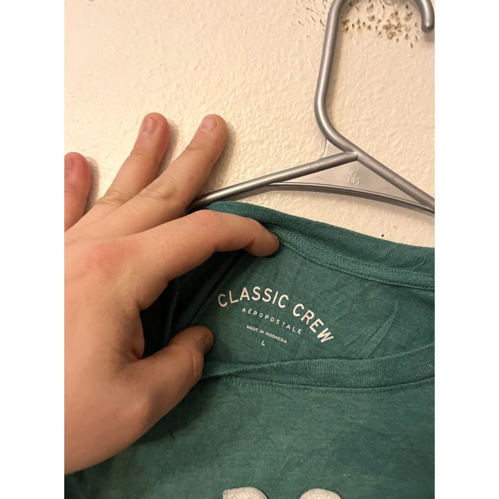 Vintage Aero Aeropostale Womens L Classic Crew T-Shirt Green Floral Logo Graphic Size L / US 10 / IT 46 - 2 Thumbnail