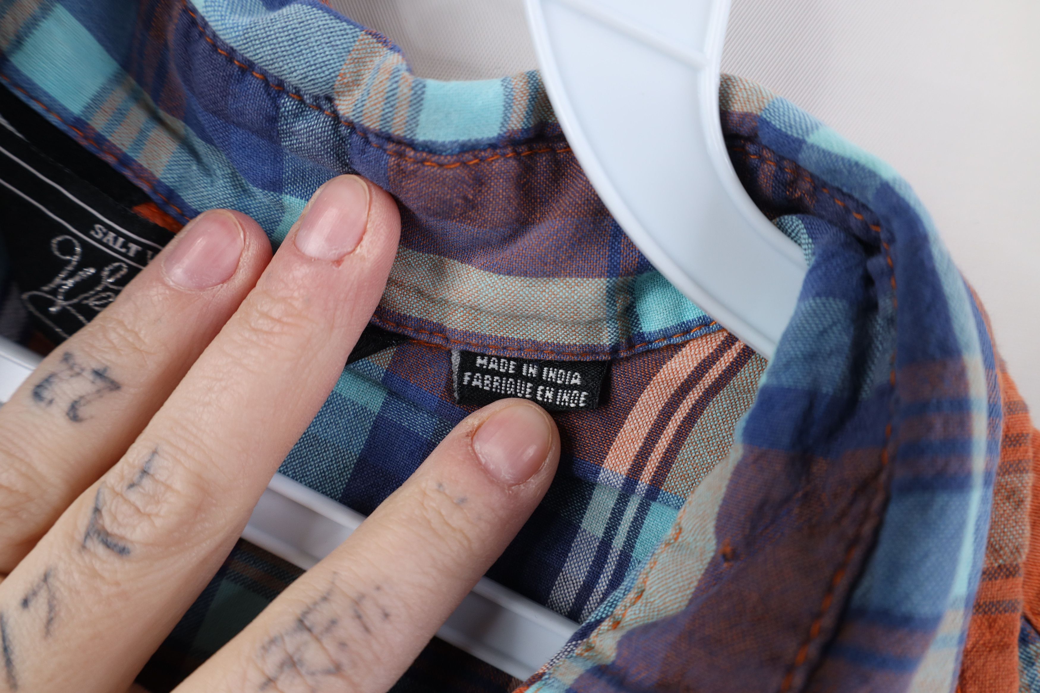 Salt Valley Vintage Salt Valley Western Madras Plaid Snap Button Shirt Size US M / EU 48-50 / 2 - 10 Thumbnail