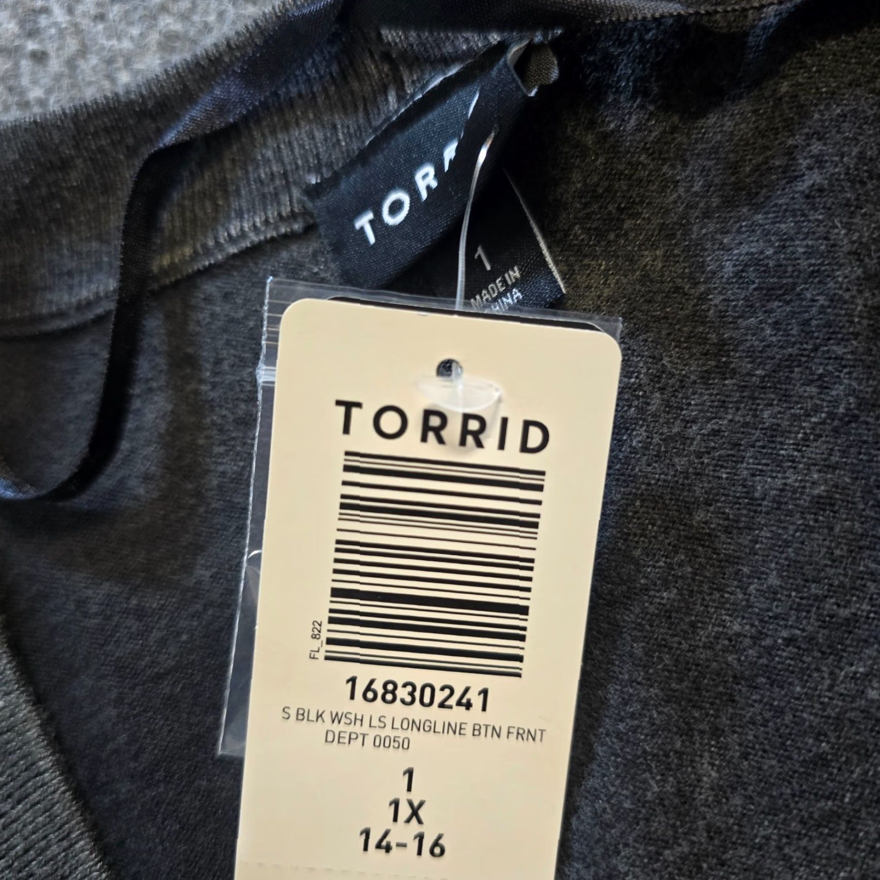 Torrid Torrid Sweater Cardigan Womens 1X Gray V Neck Pockets Distressed Capsule Casual Size XL / US 12-14 / IT 48-50 - 6 Thumbnail