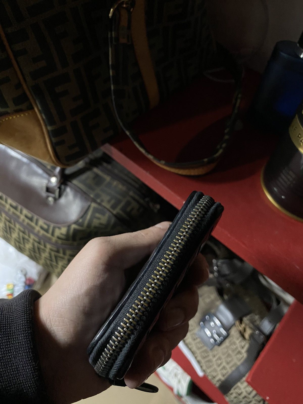 Bottega Veneta × Vintage Bottega Veneta Black Wallet Pouch Preowned Size ONE SIZE - 3 Thumbnail