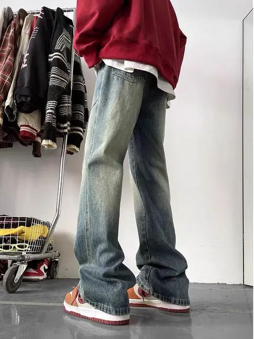Japanese Brand Tomomi x Asaka Light Blue High Street Vintage Loose Jeans Size US 31 - 5 Thumbnail